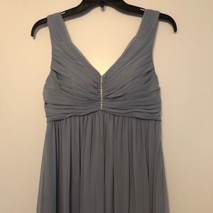 Women’s Azazie long maternity bridesmaid dress. Size A4. Dusty Blue.